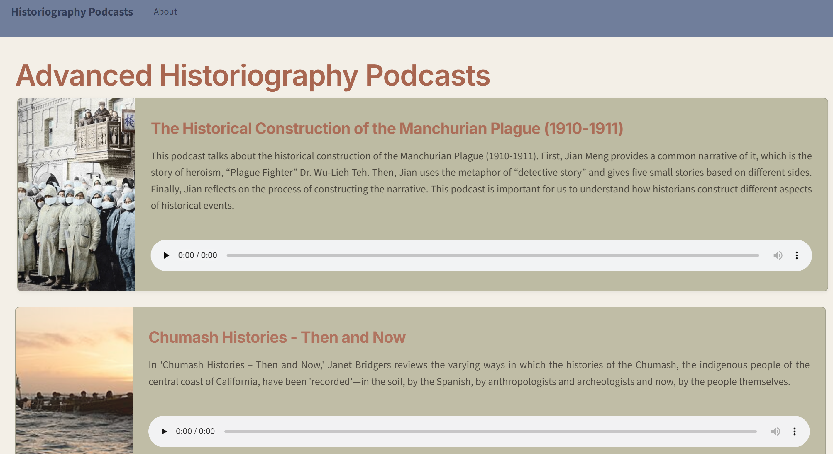 Advanced Historiography