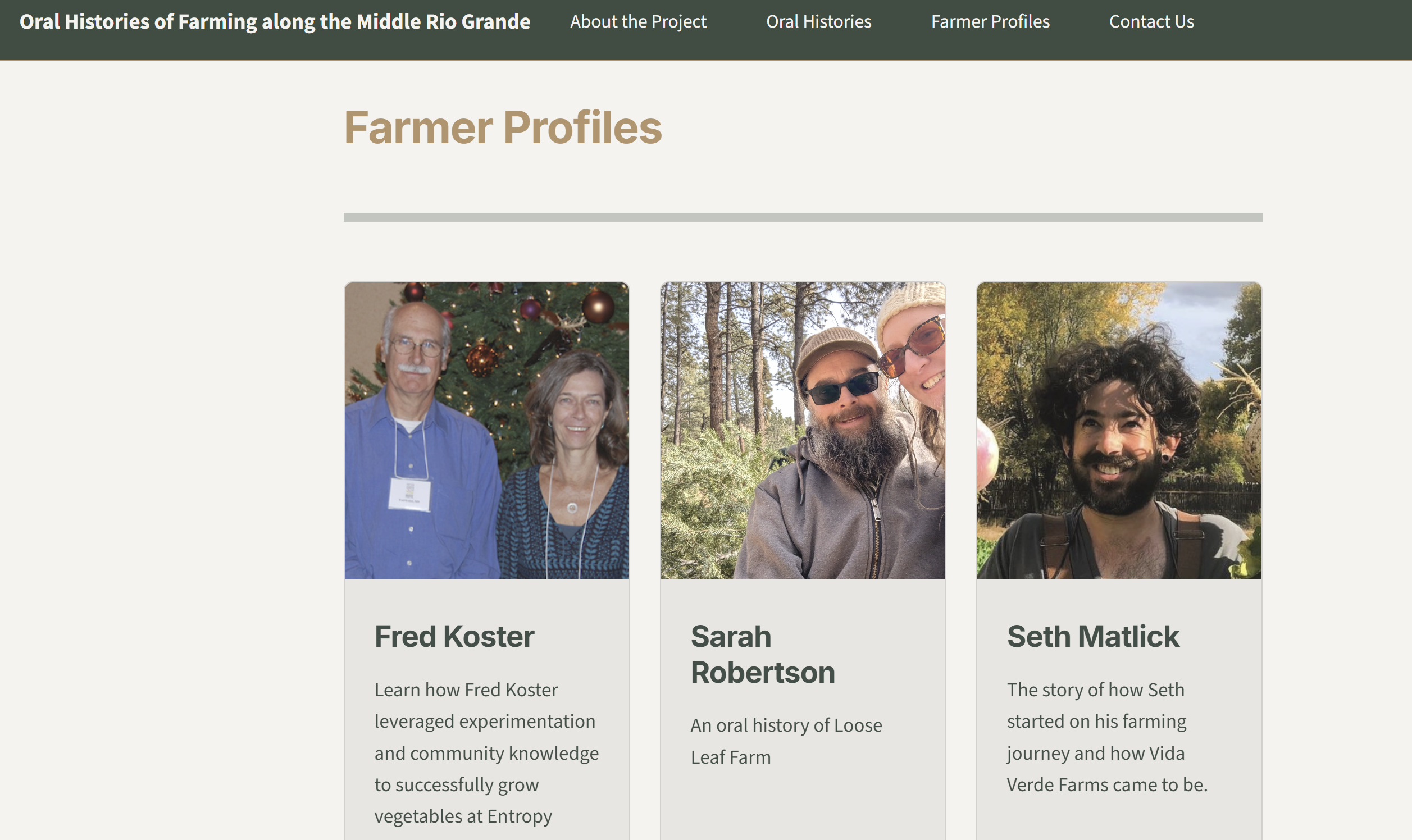 Rio Grande Farmer Oral Histories
